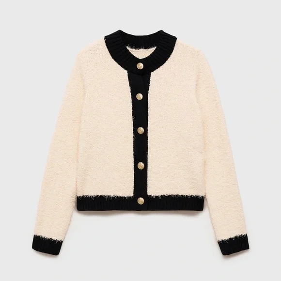 Mango cream contrasted buttons jacket NWT - Picture 2 of 7